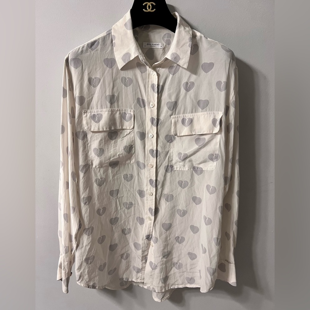 Equipment Femme Button Up Shirt Long Sleeve Women's Size S/P